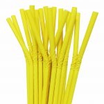 Papierové slamky ŽLTÉ 6x240 Flexi [100ks]
