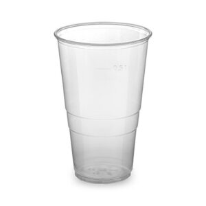 Priehľadný PP pohár Ø 95 mm s objemom 0,5 l – univerzálny a odolný pohár na nápoje všetkého druhu. Vhodný pre catering, kancelárie a gastro segment, street v praktickom, menšom balení.