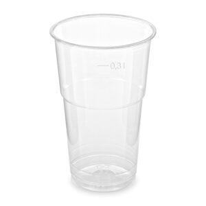 Číry PET pohár Ø 78 mm s objemom 0,3 l – ideálny na studené nápoje, džúsy či limonády. Ľahký, pevný a recyklovateľný. Balenie 50 ks – skvelá voľba pre gastro prevádzky aj podujatia.